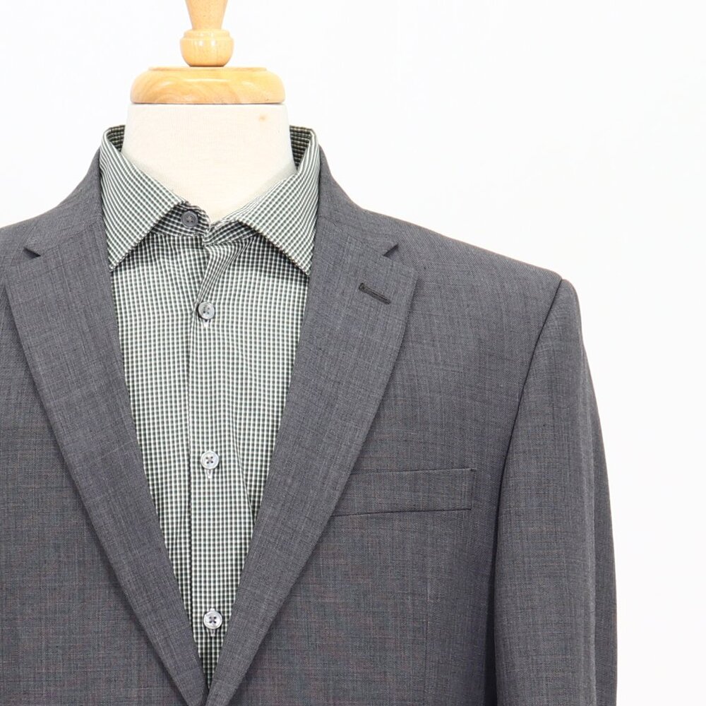 Tommy Hilfiger 42l Gray Solid 2-Button Sport Coat… - image 5